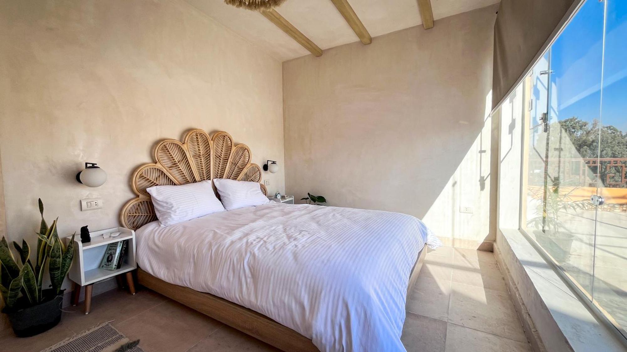 Boho Getaway With Pyramids View & Jacuzzi Apartment Giza Luaran gambar